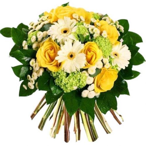 Купить букет из хризантем, гербер и роз с доставкой по Весьегонску